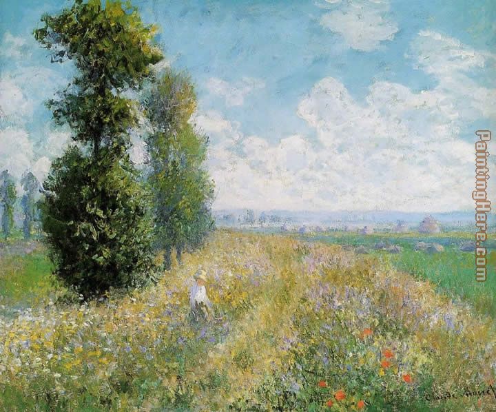 Claude Monet Meadow with Poplars